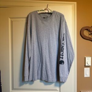 Carhartt Men’s Heather Gray Long Sleeve Tee. Size L